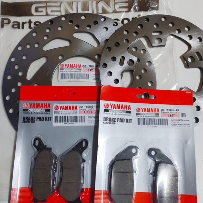 Piringan Cakram Depan Belakang+Kampas Rem Yamaha Vixion New/Nvl/