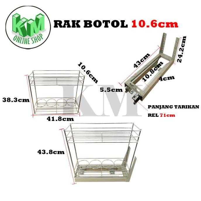 BEST PRODUK rak botol dan bumbu..rak kitchen set botol