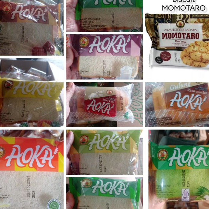 

12.12 BRANDS FESTIVAL Aoka Roti Panggang / Gulung / Momotaro isi 12 + Dus buruan