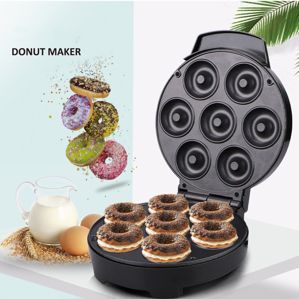 Donut Maker / Cetakan Donat Listrik / Cetakan Donut Praktis Anti Lengket / Pembuat Donat 7 Lubang