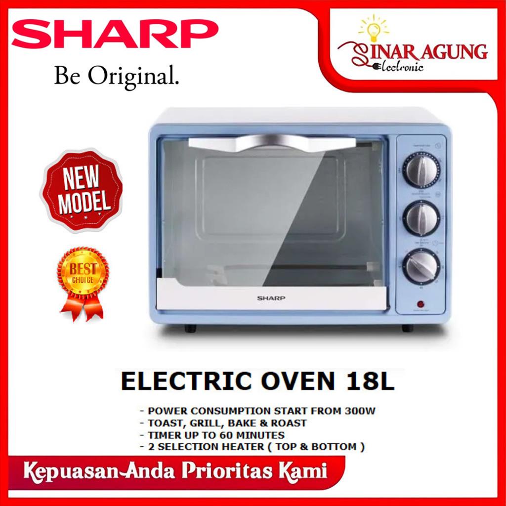 Sharp Oven Toaster Listrik 18 Liter - Eo-18Bl / Oven Listrik 18L