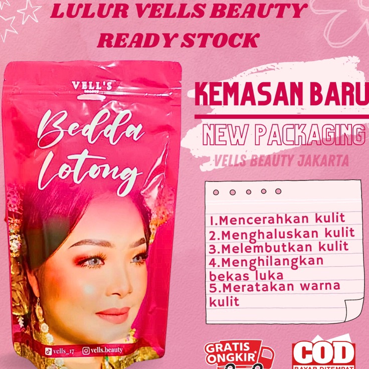 Laris BEST SELLER VELLS BEDDA LOTTONG  | Vellsbeauty lulur vells bedda lotong | bedda lotong velis |