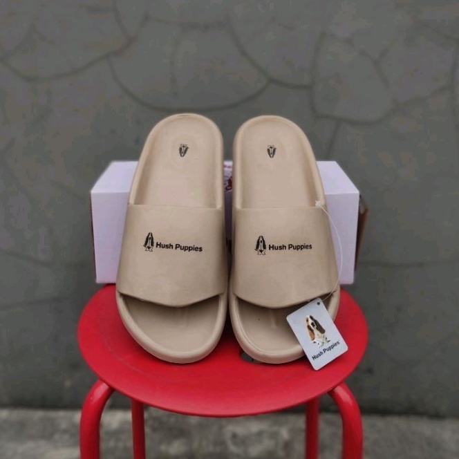 Sandal Slide Slop Hush Puppies Cowok Cewek Unisex / Sandal Slide Slop Full karet / Sandal Selop Hush