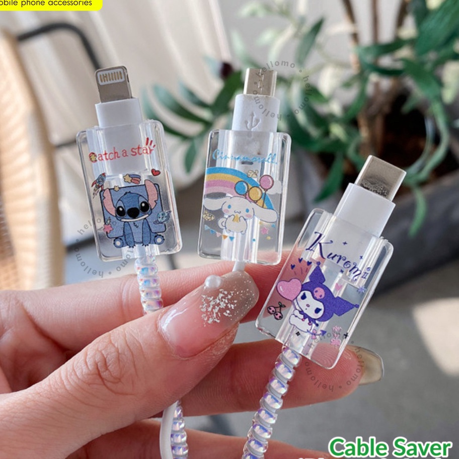 Baru Pelindung Ujung Kabel Charger Cable Data iPhone Android USB tab C Protector Carger HP