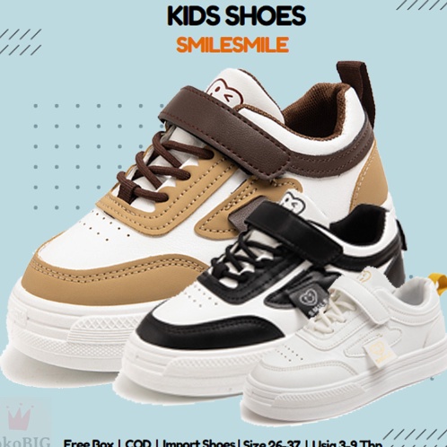 ✾✱ [Tokobig] Smilesmile Sneaker Sepatu Anak Import Ukuran 26-37 Usia 3-9 Tahun