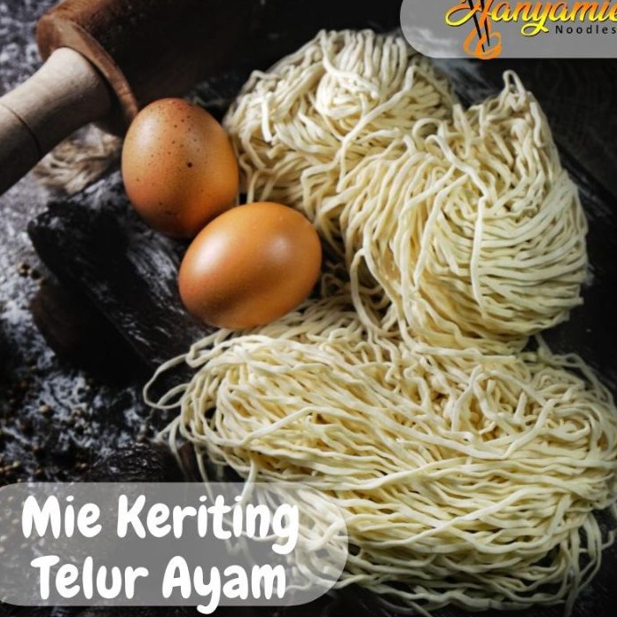 

KQYJ0091 9.9 BRANDS FESTIVAL Mie ayam bakmi mentah hanyamie dengan telur ayam isi 10 pcs