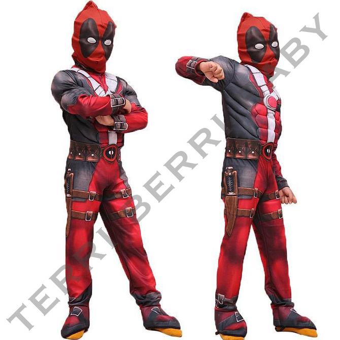 Kostum Cosplay Deadpool Anak Limited Edition