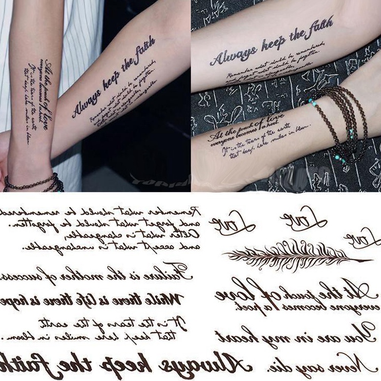 Model Baru Tattoo Temporary Tato Temporer Tulisan