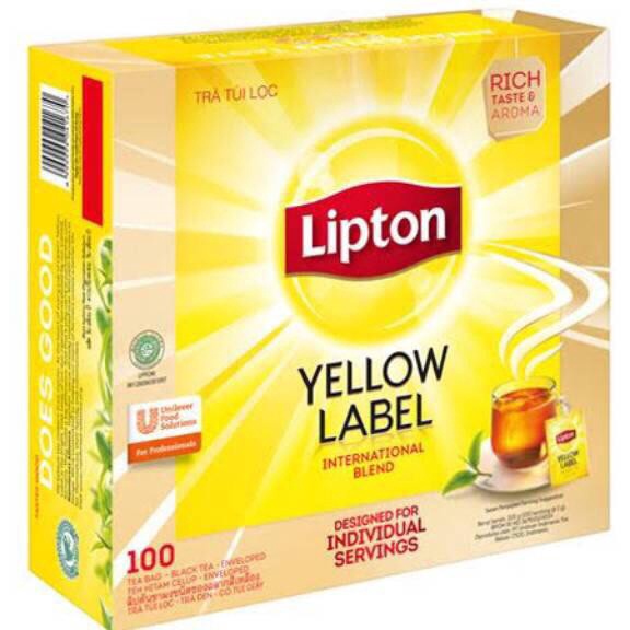 

Best Lipton Yellow Label Tea Teh No Envelope isi 100 sheet @2gr Diskon