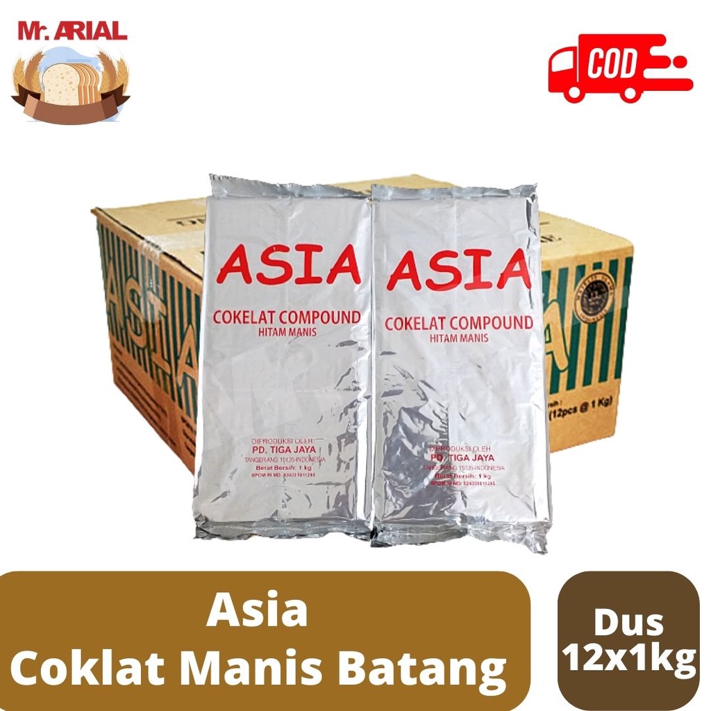 

Asia Baking Chocolate / Coklat Compound / Coklat Manis Batang @12X1Kg (1 Dus)