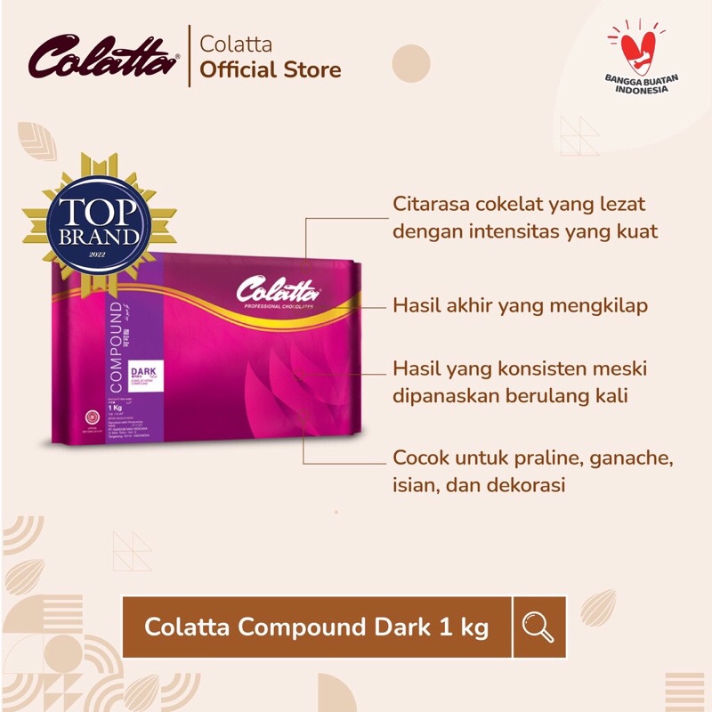 

Colatta Dark Compound 1Kg - Collata Coklat Batang