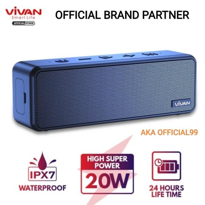 VIVAN VS20 Speaker Bluetooth Speaker BASS 5.0 Waterproof IPX7 20W