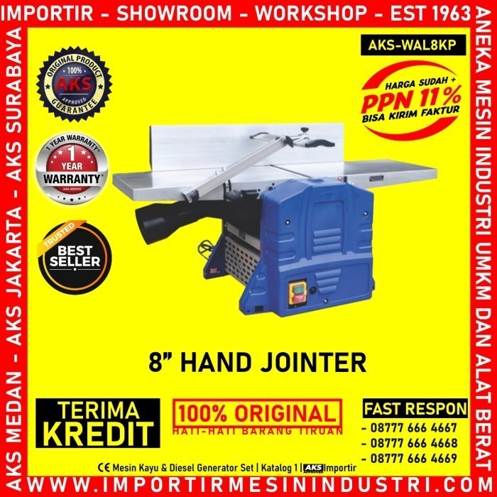 Serut Kayu Wood Jointer 8 Inch 270 X 205 Mm Aks - Wal8Kp