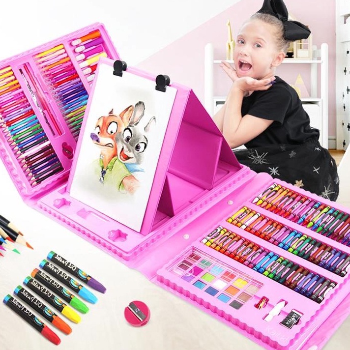 

➫✬✵ Crayon Set 208pcs / Art Set Crayon Mewarnai 208pcs & 150pcs / Art Set Pensil Krayon Warna Alat Menggambar atau Mewarnai Ready Stok