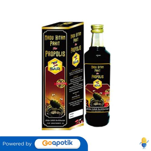 

SAR MADU HITAM PAHIT PLUS PROPOLIS BOTOL 500 GRAM