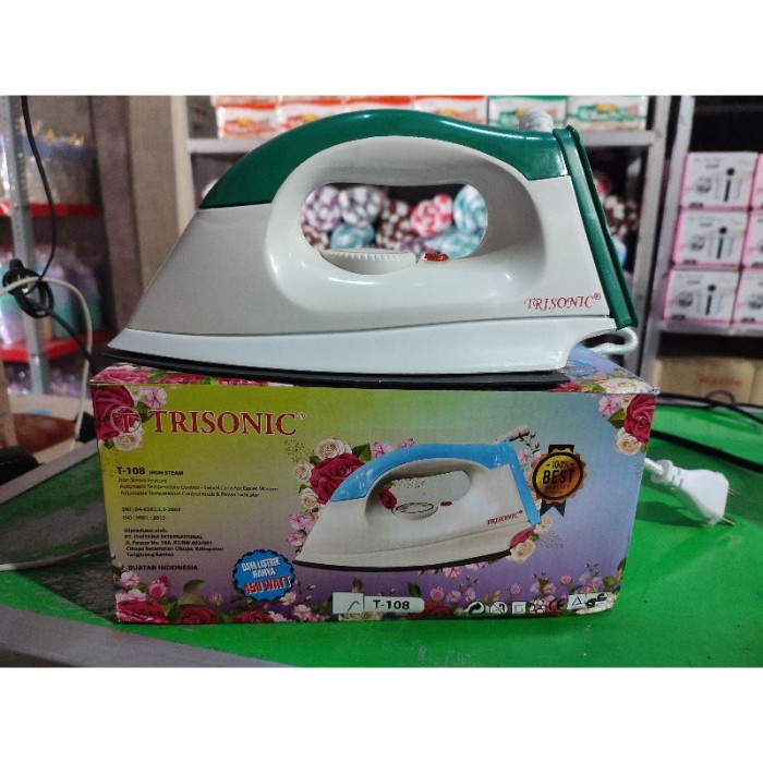 SETRIKA TRISONIC T 108 / gosokan kualitas mewah dan bagus ORIGINAL