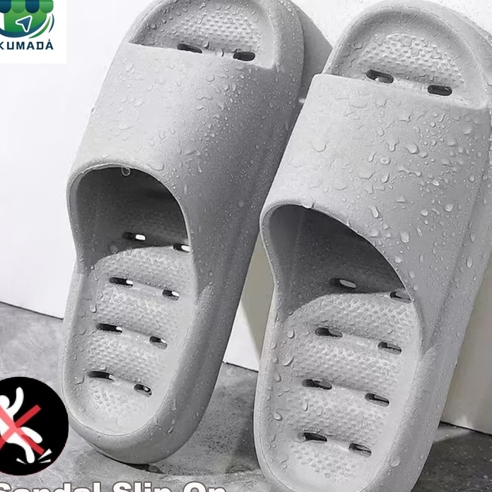 Ready Stock,, sendal pria casual lubang shower kamar mandi bocor bagian bawah pasangan luar yang teb