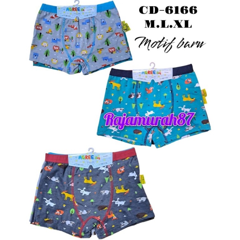 Rekomendasi.. (2pcs) CD anak cowok agree 6166 / agree boxer / cd anak cowok agree