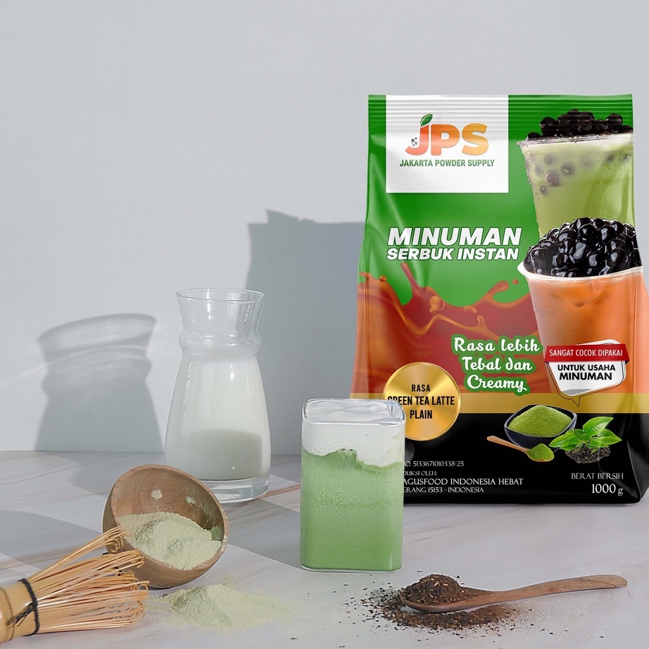 

Ready Stock Powder Drink JPS Bubuk Minuman Rasa GREEN TEA PLAIN 1Kg Serba Murah