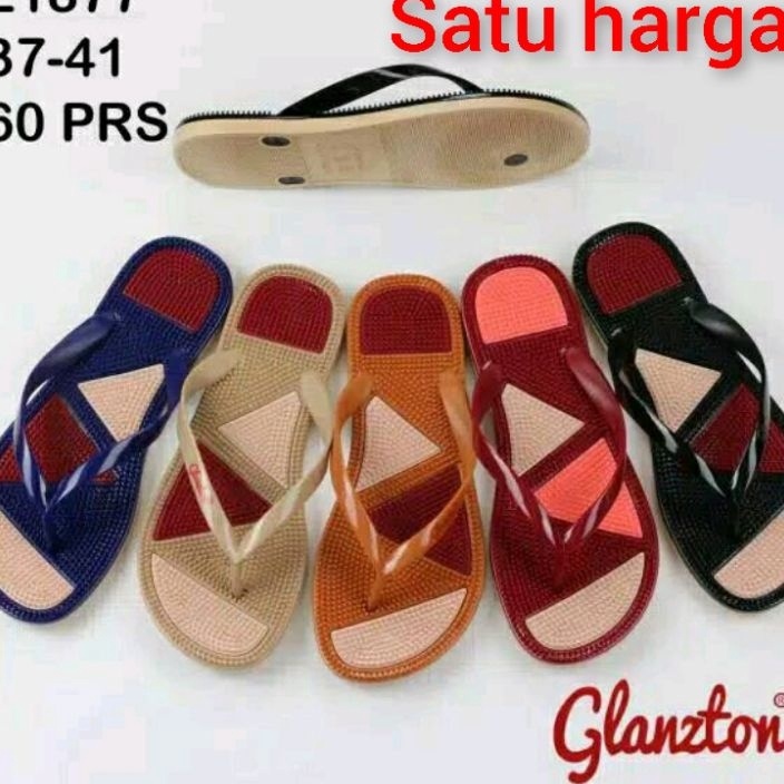 Terkini sandal jepit duri wanita/perempuan jelly import L1877 ukuran 37-41.