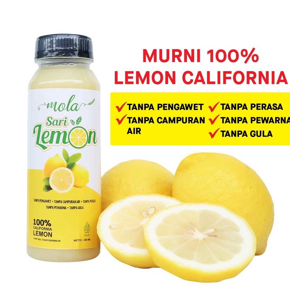 

Ready Stok Mola Sari Lemon Asli Minuman Jus Diet Detoks Alami Laris