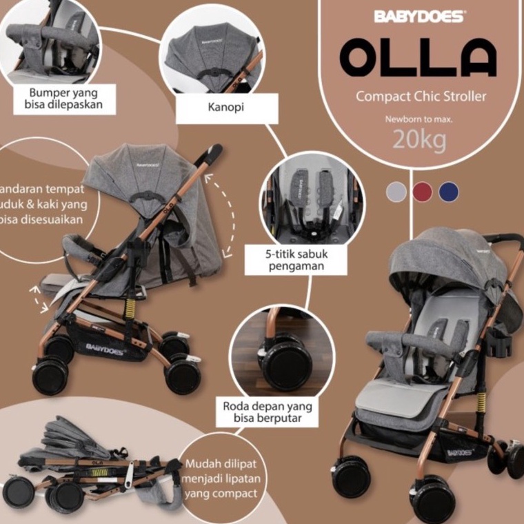 Viral.. Stroller Babydoes Olla / Stroller Babydoes Olla+ / Kereta Bayi