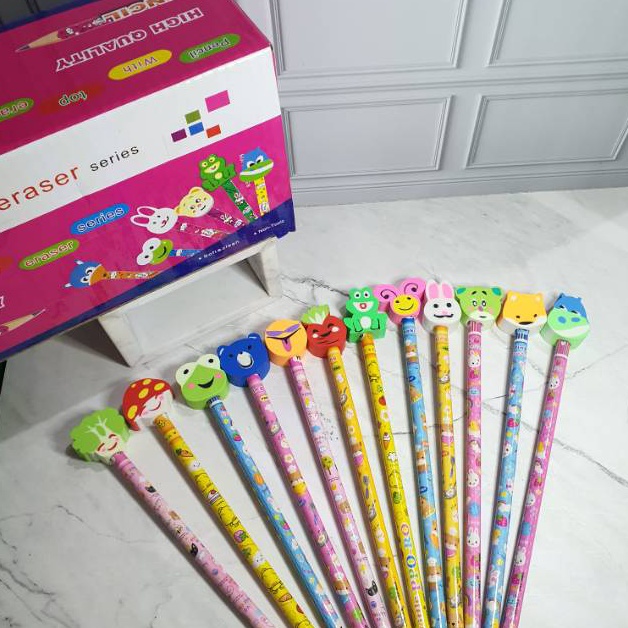 

Star Pensil penghapus SUPER (1box=24set)/pensil unik/pensil stip/pensil hapusan