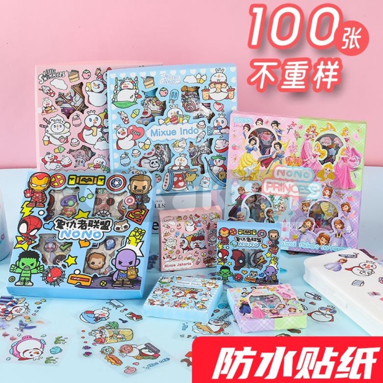 

SHOPEE MALL ( KKM ) MOMO / NONO / CICI / NINI / AVENGERS / MIXUE / MOCHI / ROBLOX / MINECRAFT JAKARTA Aesthetic Sticker Karakter Box PET Waterproof Stiker Box isi 100