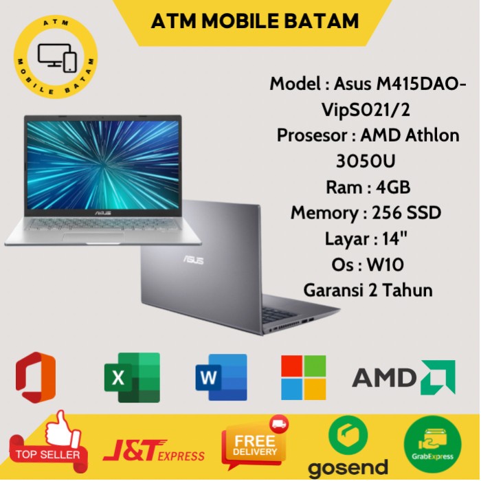 laptop asus m415dao amd athlon 3050U