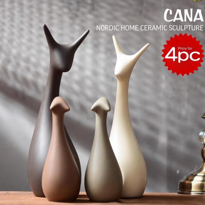 CANA Nordic Ornament Patung Pajangan Meja Dekorasi Rumah Souvenir Gift