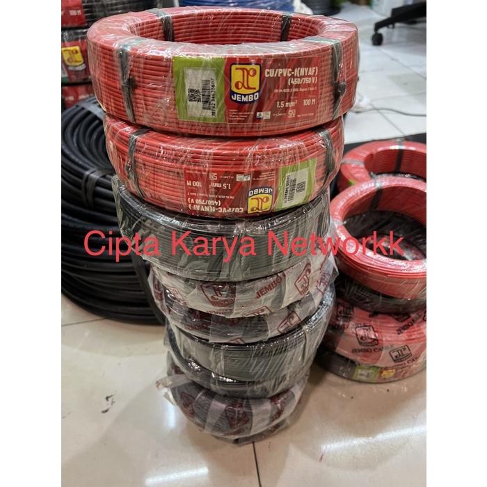 Kabel Jembo Nyaf 1.5Mm 100M Serabut / Af 1.5Mm Nyaf 1X1.5Mm Nyaf 1.5 Berkualitas