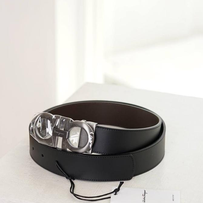 Terbaru Salvatore Ferragamo Belt Gancini Reversible Black Brown