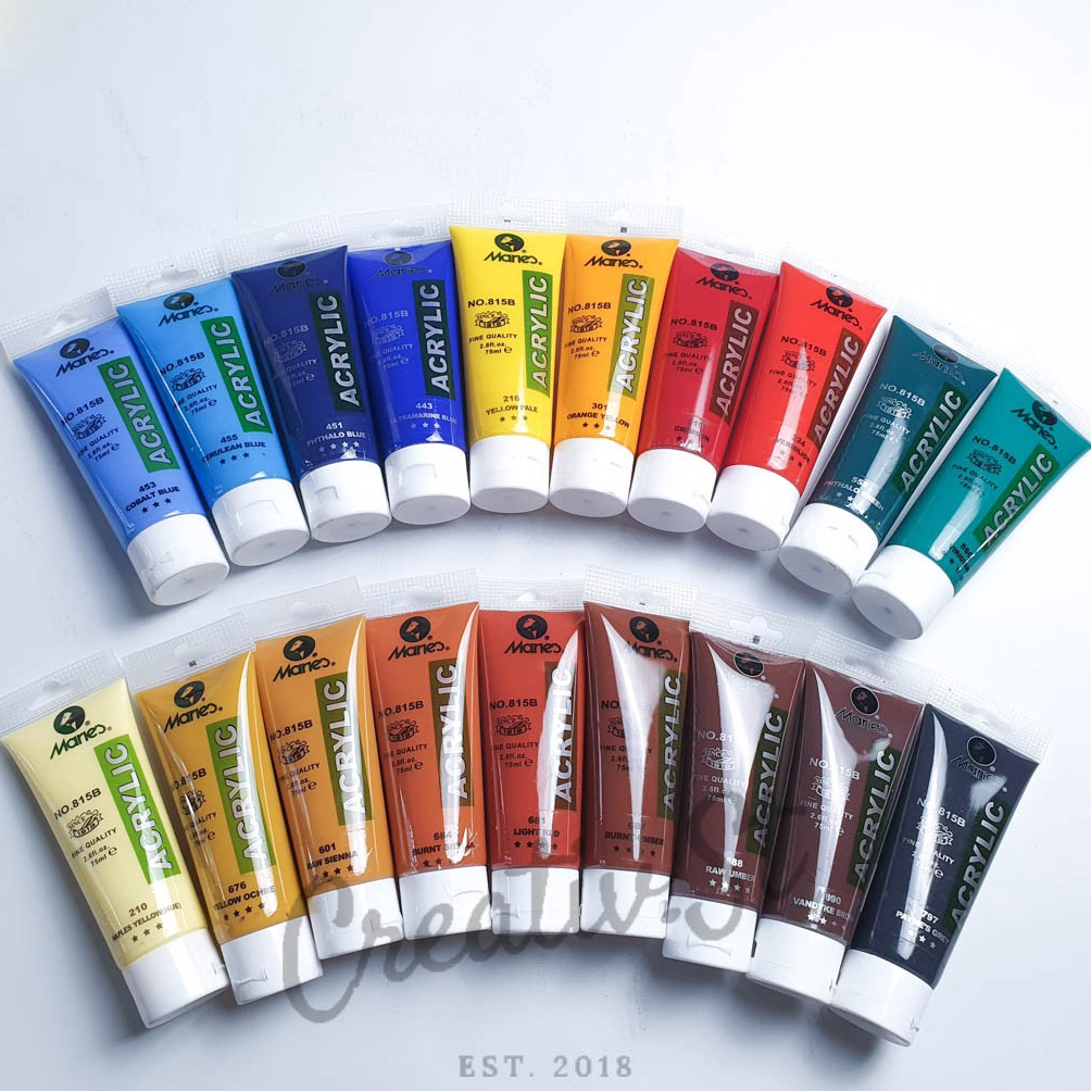 

➴ Acrylic MARIES 75 ml Paint Acrylic Colour Part 2 Cat Akrilik Lukis 100