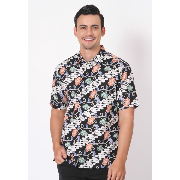 Sale Arjuna Weda Hem Batik Pria Parang Barong - Hitam
