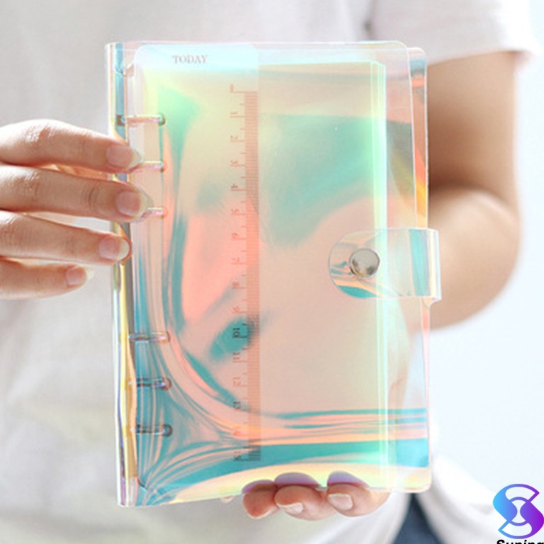 

5.5 Brands Festival A6 /A5Clear Soft PVC Notebook Binder Cover Planner 6-Ring Loose-Leaf Folder