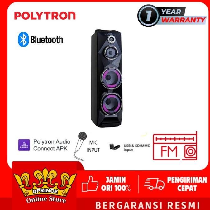 POLYTRON PAS8SCA22 Animated Light 8 Color Bluetooth Radio PAS 8SCA22