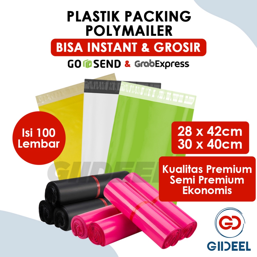 

Terbaru 10.10 PLASTIK POLYMAILER PACKING IMPORT 28X42CM DAN 30X40CM WARNA ISI 100 LEMBAR TEBAL 100% BERKUALITAS