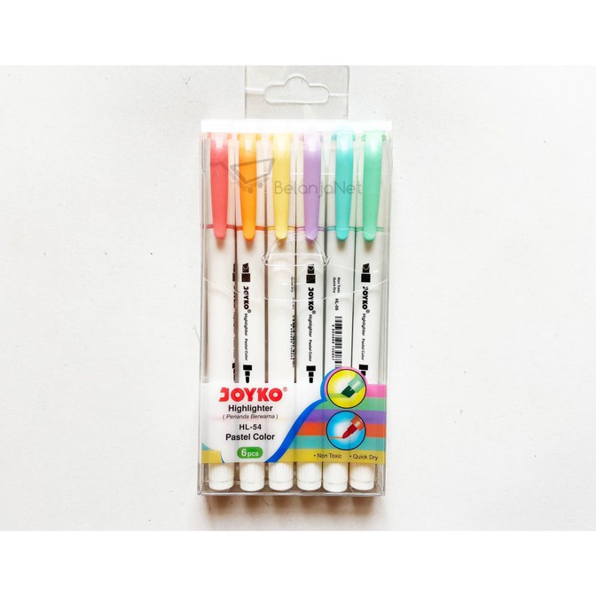 

11.11 MALL Highlighter | Penanda Joyko Warna Pastel 1 Set 6 Color HL-54