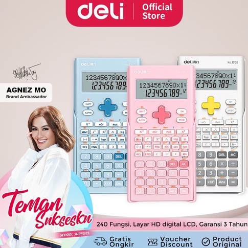 

Terbaik Deli Calculator Scientific Kalkulator 240 Fungsi Kalkulasi 3 Warna 1700 DELI TIPE TERBARU kalkulator ilmiah