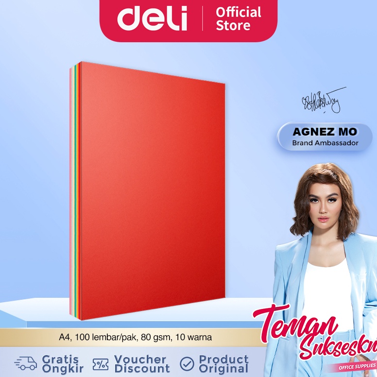 

[ART. L28X] Deli Kertas Print PhotoCopy Berwarna A4 100 Halaman/Pack 5 Warna Berkualitas Tinggi 7788