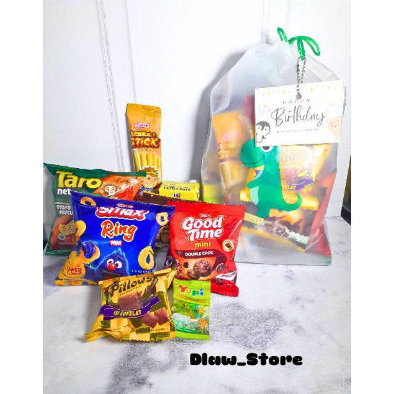 

BMKF5467 Paket Snack Ulang Tahun Anak Hampers Ultah Goodybag Ultah Kemasan Premium Free Card