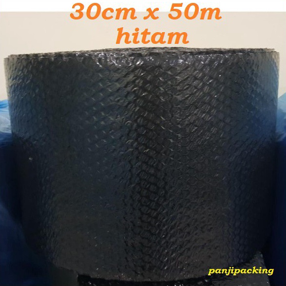 

Harga Spesial Bubble wrap Hitam 30cm x 50m plastik buble warp tebal Bandung bubblewrap potongan roll