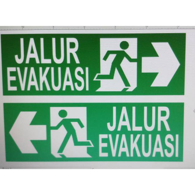 

6.6 Brand Sign-Rambu akrilik Jalur Evakuasi 30x9.5