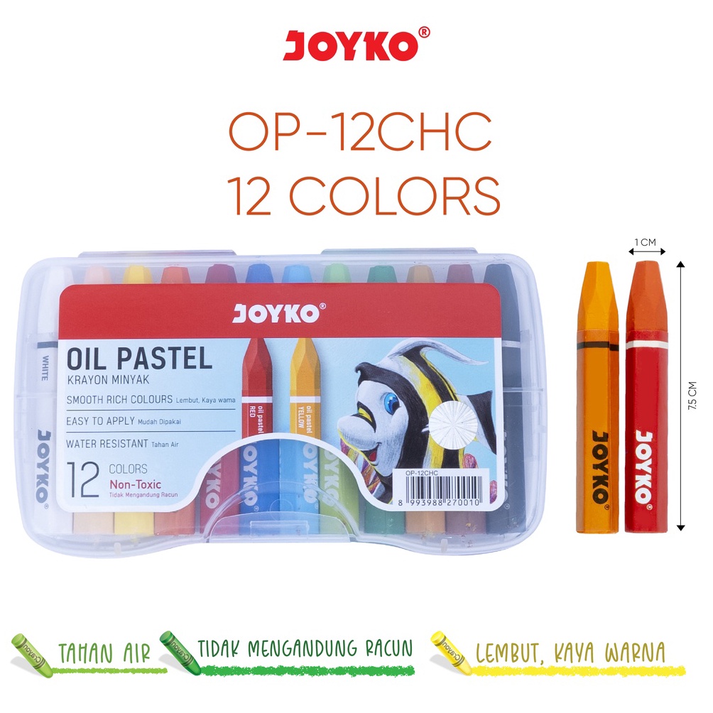 

10.10 Flash Sale Krayon 12 Warna Oil Pastel Joyko OP-12CHC