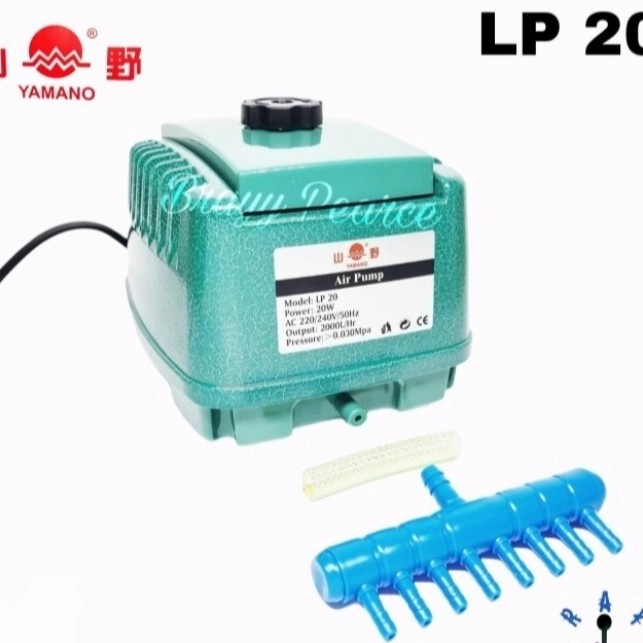 Aerator Udara Air Pump Mesin gelembung Udara kolam ikan Yamano LP 20