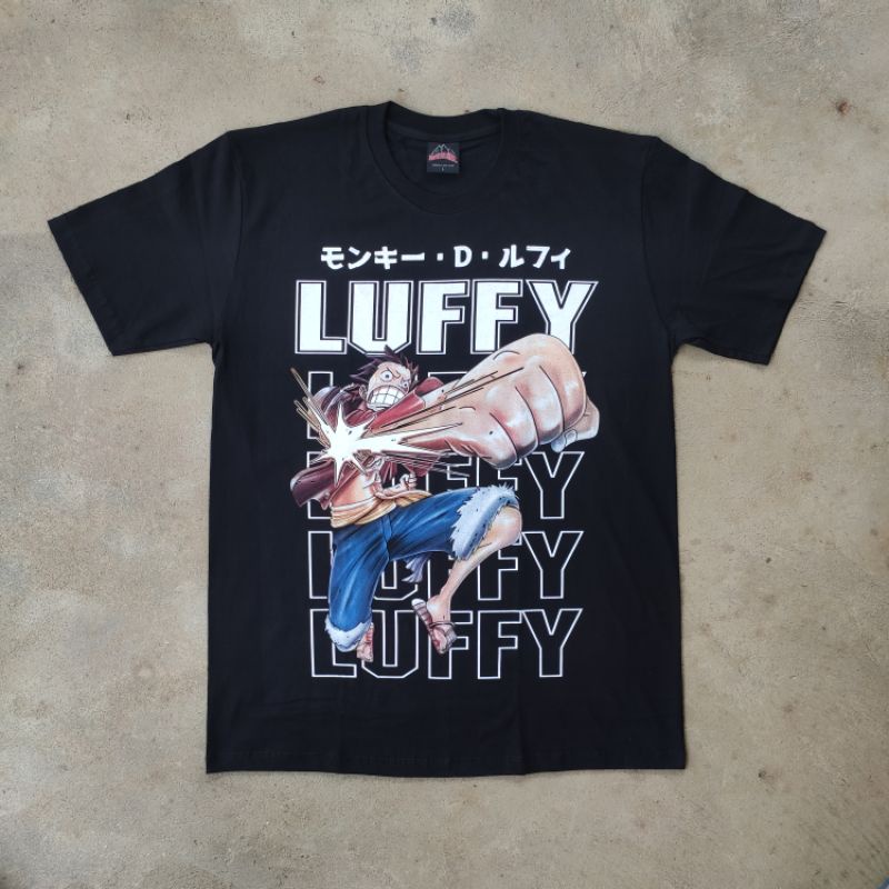 kaos print bootleg luffy one piece