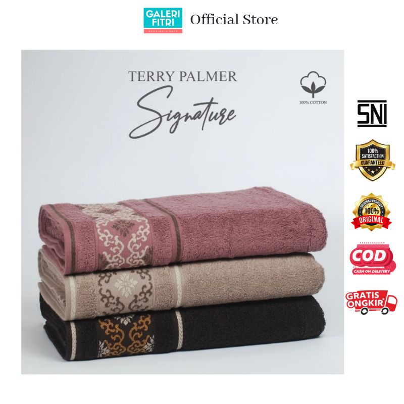 Handuk Terry Palmer Signature Motif Jumbo - Terry Palmer Luxury - Terry Palmer Jumbo - Handuk Terry 
