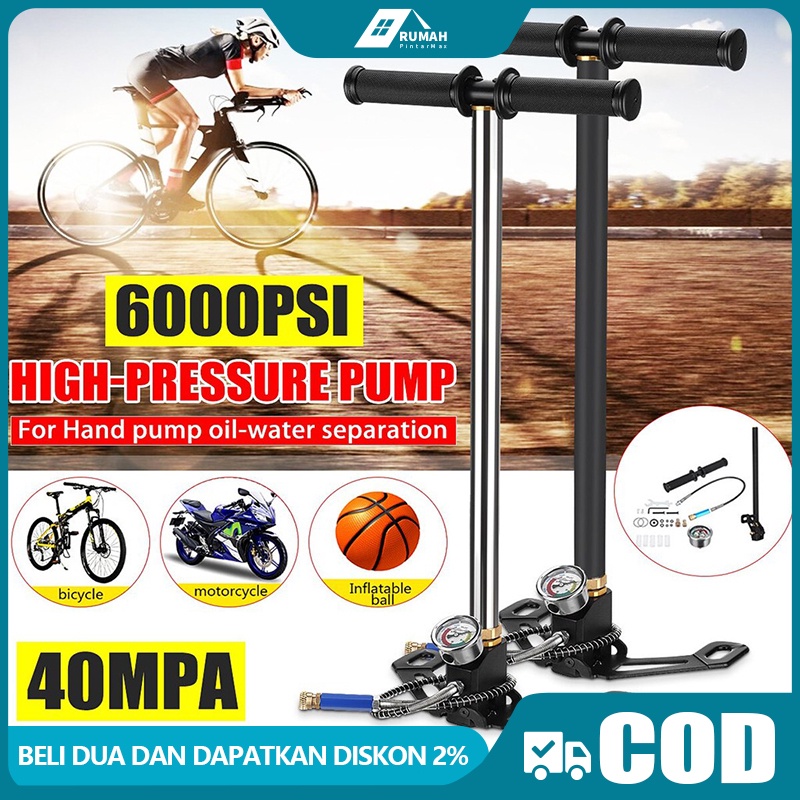 Pompa Tangan PCP Tekanan Tinggi 6000psi / Pompa Udara 3 Tahap Pompa Udara Pompa Senapan Senapan