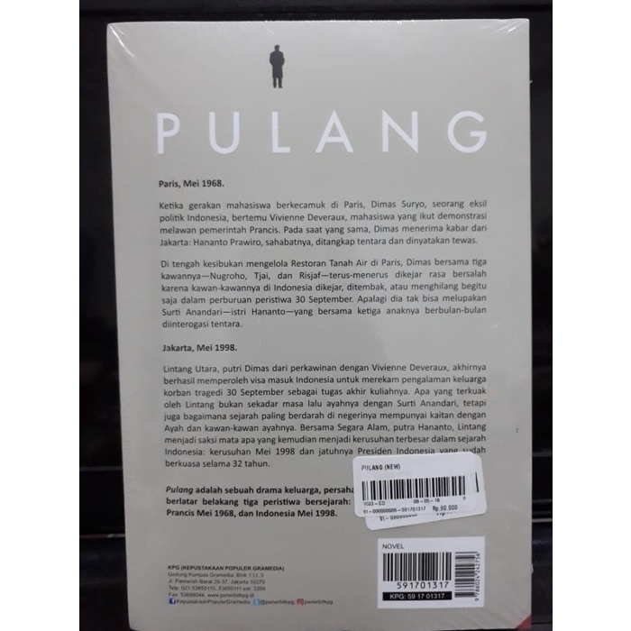 

NEW Sebuah Novel : Pulang ( Leila S Chudori ) Original