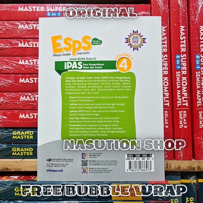 

NEW Buku Esps IPAS Kelas 4 SD/MI Volume 1 Erlangga Kurikulum Merdeka ORI